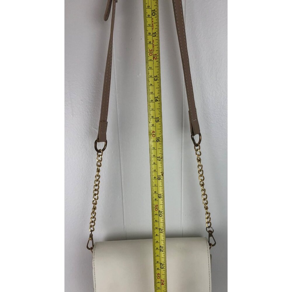 Colorblock Crossbody Bag w/Gold Chain Strap & Adjustable Leather Shoulder Strap - Picture 13 of 15